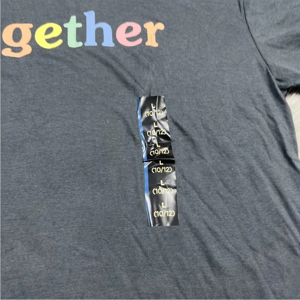 Art Class Girls Gray Together Boxy T Shirt Size Large